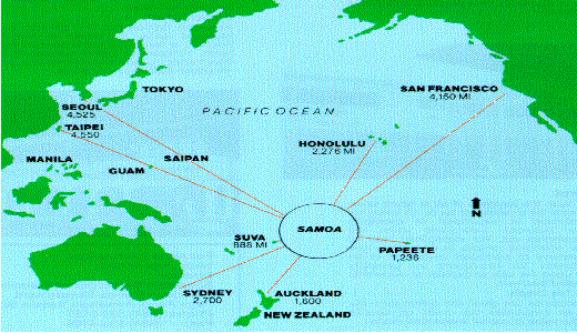 samoa distance carte